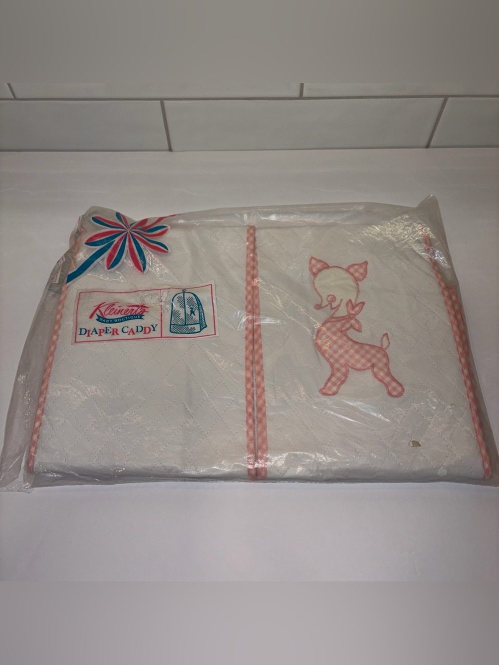 Kleinert's Baby Boutique Pink Deer Diaper Caddy